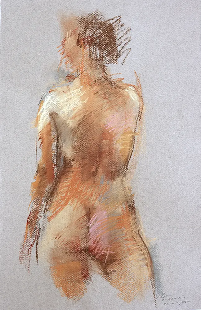 Standing nude